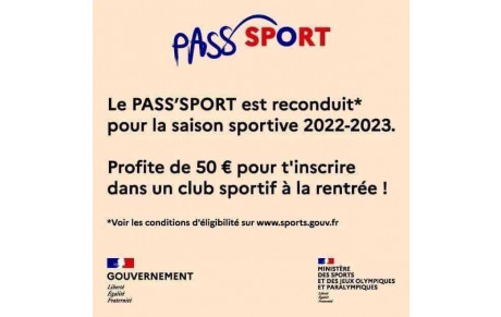 pass sport reconduit